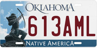 OK license plate 613AML