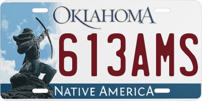 OK license plate 613AMS