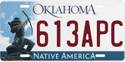 OK license plate 613APC