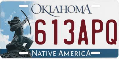 OK license plate 613APQ