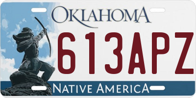 OK license plate 613APZ
