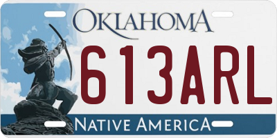 OK license plate 613ARL