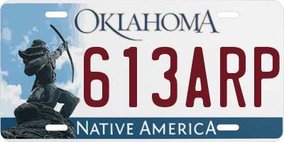OK license plate 613ARP