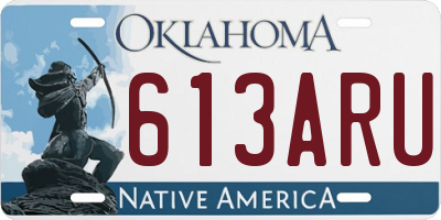 OK license plate 613ARU