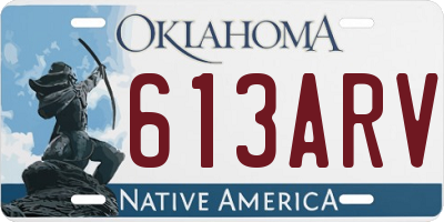 OK license plate 613ARV