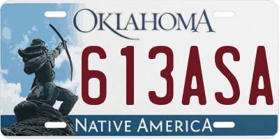 OK license plate 613ASA