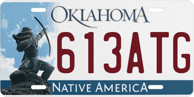 OK license plate 613ATG