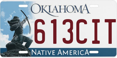 OK license plate 613CIT