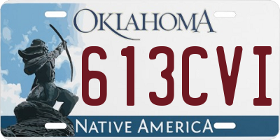OK license plate 613CVI