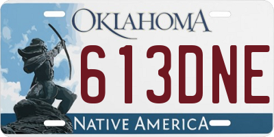 OK license plate 613DNE