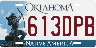 OK license plate 613DPB