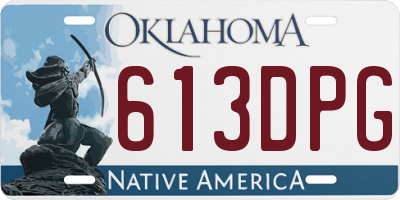 OK license plate 613DPG