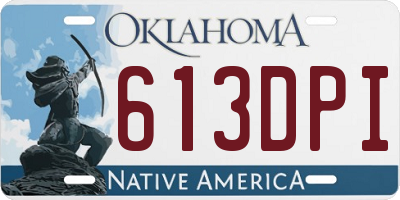 OK license plate 613DPI