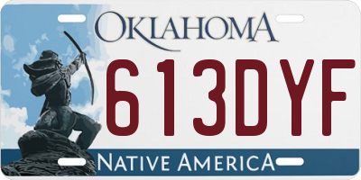 OK license plate 613DYF