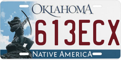 OK license plate 613ECX