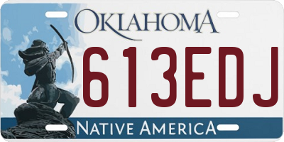 OK license plate 613EDJ