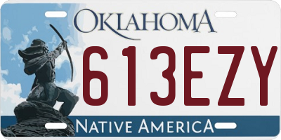 OK license plate 613EZY