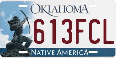 OK license plate 613FCL