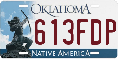 OK license plate 613FDP