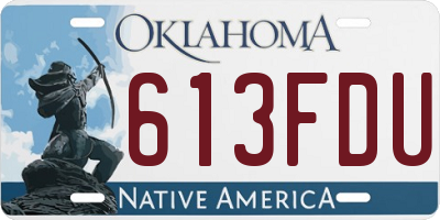 OK license plate 613FDU