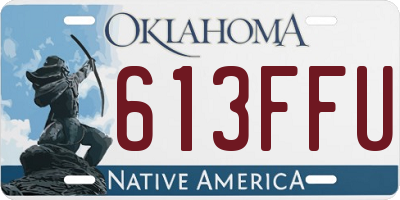 OK license plate 613FFU