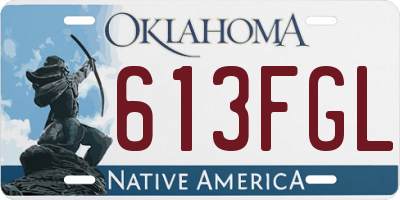 OK license plate 613FGL