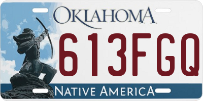 OK license plate 613FGQ