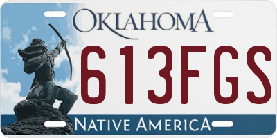 OK license plate 613FGS