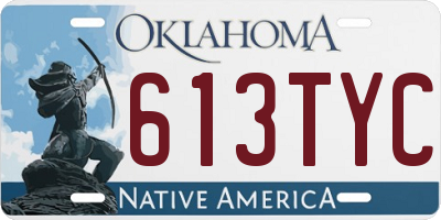 OK license plate 613TYC