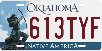 OK license plate 613TYF