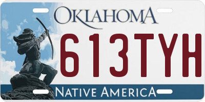 OK license plate 613TYH