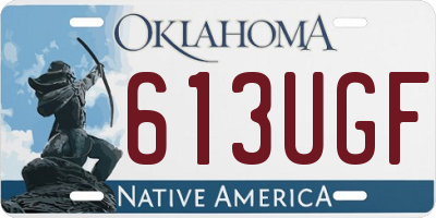 OK license plate 613UGF