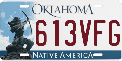 OK license plate 613VFG