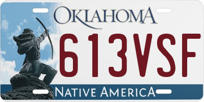 OK license plate 613VSF