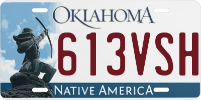 OK license plate 613VSH