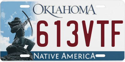 OK license plate 613VTF