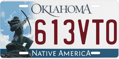 OK license plate 613VTO