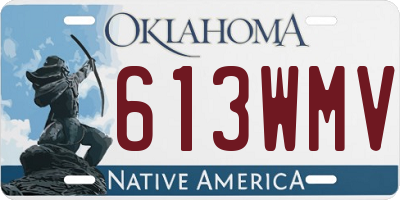 OK license plate 613WMV