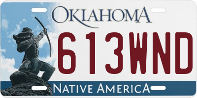 OK license plate 613WND