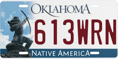 OK license plate 613WRN