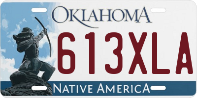 OK license plate 613XLA