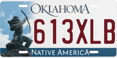 OK license plate 613XLB