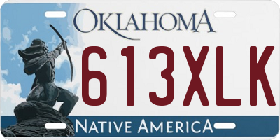 OK license plate 613XLK