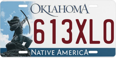OK license plate 613XLO