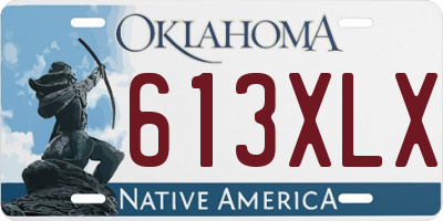 OK license plate 613XLX