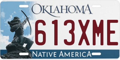 OK license plate 613XME