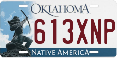 OK license plate 613XNP