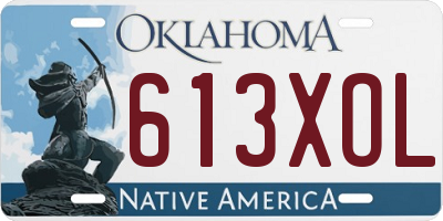 OK license plate 613XOL