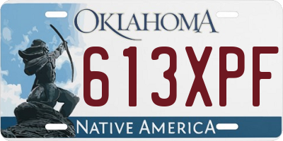 OK license plate 613XPF