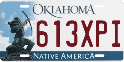 OK license plate 613XPI
